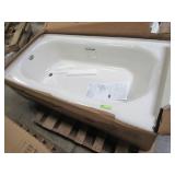 American Standard Princeton 60" x 30" Americast Left Hand Drain Bathtub in White. - Enamel Damage on RH Front Corner.
