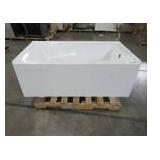 Swiss Madison Voltaire 60 in. x 32 in. Acrylic White, Alcove, Integral, Right-Hand Drain, Apron Rectangular Bathtub in White SM-AB542 - tub has a small chip, marks/scratches,