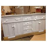 Fremont 72 in. W Grey Double Bath Vanity with Grey Granite Vanity Top and Undermount Sinks by Home Decorators Collection (see all pictures)
