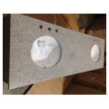 Fremont 72 in. W Grey Double Bath Vanity with Grey Granite Vanity Top and Undermount Sinks by Home Decorators Collection (see all pictures)