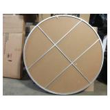 Large Round Silver Modern Mirror (42 in. H x 42 in. W) (see all pictures)