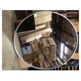Large Round Silver Modern Mirror (42 in. H x 42 in. W) (see all pictures)