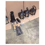 Brimfield 3-Head Aged Iron Outdoor Post Light by Home Decorators Collection customer return see all pictures