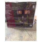 Brimfield 3-Head Aged Iron Outdoor Post Light by Home Decorators Collection customer return see all pictures