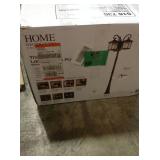 Brimfield 3-Head Aged Iron Outdoor Post Light by Home Decorators Collection customer return see all pictures