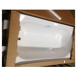 Lot of 2 Kona 54 in. Left Drain Rectangular Alcove Soaking Bathtub in White by Bootz Industries (see all pictures)