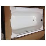 Lot of 2 Kona 54 in. Left Drain Rectangular Alcove Soaking Bathtub in White by Bootz Industries (see all pictures)