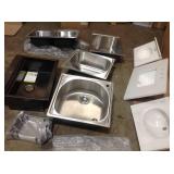 PALLET OF ASSORTED KITCHEN SINK TOPS & VANITY TOPS CUSTOMER RETURNS SEE PICTURES