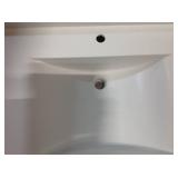 Contour 43 in. W x 22 in. D Solid Surface Vanity Top with Sink in White by Swan (SEE ALL PICTURES)