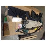 Hampton Bay 11 ft Offset Umbrella With Solar LED Lights (missing parts) review pictures carefully