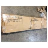 Hampton Bay 11 ft Offset Umbrella With Solar LED Lights (missing parts) review pictures carefully