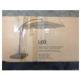 Hampton Bay 11 ft Offset Umbrella With Solar LED Lights (missing parts) review pictures carefully