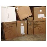Assorted pallet of cabinets all various sizes (all white) see all pictures