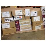 PALLET OF ASSORTED LIGHTING AND FANS VARIOUS SIZES. SEE PICTURES!!!!