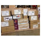 PALLET OF ASSORTED LIGHTING AND FANS VARIOUS SIZES. SEE PICTURES!!!!