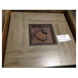 Summerfield 44in. x 24.5 in. Square Steel Propane Fire Pit with Wood-Look Tile (used & unchecked) review pictures