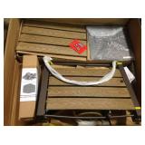 Summerfield 44in. x 24.5 in. Square Steel Propane Fire Pit with Wood-Look Tile (used & unchecked) review pictures