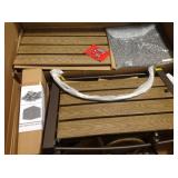 Summerfield 44in. x 24.5 in. Square Steel Propane Fire Pit with Wood-Look Tile (used & unchecked) review pictures