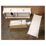 Samantha 36 in. Distressed Cream Standard Rectangle Wood Console Table with Drawers by Safavieh (review pictures)