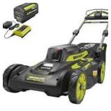 Ryobi 40V Brushless 20 in. Cordless Walk Behind Self-Propelled Lawn Mower with 6.0 Ah Battery & Charger
