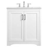 ELEGANT LIGHTING 30 inch Single Bathroom Vanity in White Sink see pictures