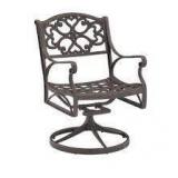 Sanibel 42 in. Swivel Black 5-Piece Cast Aluminum Round Outdoor Dining Set by HOMESTYLES (see all pictures)