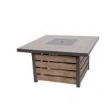 Summerfield 44in. x 24.5 in. Square Steel Propane Fire Pit with Wood-Look Tile (used & unchecked) review pictures