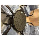 Whitfield Dark Brown 5-Piece Wicker Outdoor Patio Motion Conversation Set with CushionGuard Steel Blue Cushions by Hampton Bay (chairs have damage) review all pictures