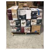 Pallet of assorted Hampton Bay Interior/Exterior Fans (Various Conditions & Sizes)  review all pictures