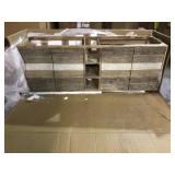 Kingrass 73 in. W x 22 in. D x 34 in. H Vanity in Solid Acacia Wood and Metal Cabinet Only  by Home Decorators Collection (Does not include Ceramic Top) review all pictures