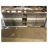 Kingrass 73 in. W x 22 in. D x 34 in. H Vanity in Solid Acacia Wood and Metal Cabinet Only  by Home Decorators Collection (Does not include Ceramic Top) review all pictures
