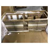 Kingrass 73 in. W x 22 in. D x 34 in. H Vanity in Solid Acacia Wood and Metal Cabinet Only  by Home Decorators Collection (Does not include Ceramic Top) review all pictures