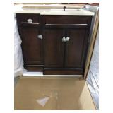 Teagen 36 in. W Bath Vanity in Dark Espresso with Cultured Stone Vanity Top in Beige with White Basin by Home Decorators Collection (review all pictures)
