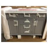 Sonoma 48 in. W x 22 in. D Vanity in Pebble Grey with Marble Vanity Top in Carrara with White Basin (review all pictures)