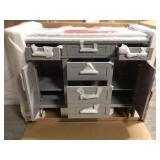 Sonoma 48 in. W x 22 in. D Vanity in Pebble Grey with Marble Vanity Top in Carrara with White Basin (review all pictures)