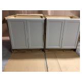 Lot of 2 Gray Cabinets (both in good condition) review all pictures