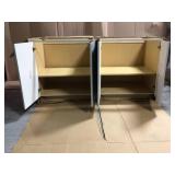 Lot of 2 Gray Cabinets (both in good condition) review all pictures