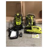 Lot of 2 Ryobi Electric Powered Lawn Mowers (review pictures & description)