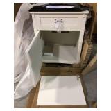 Artisan 26 in. W Vanity in White with Marble Vanity Top in Natural Black with White Sink by Home Decorators Collection (has damage on the top) review all pictures