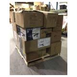 Pallet of assorted Hampton Bay Interior/Exterior Fans (Various Conditions & Sizes)  review all pictures