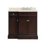 Teagen 36 in. W Bath Vanity in Dark Espresso with Cultured Stone Vanity Top in Beige with White Basin by Home Decorators Collection (review all pictures)