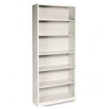 Metal Bookcase, Six-Shelf, 34-1/2w x 12-5/8d x 81-1/8h