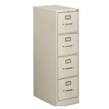 510 Series Four-Drawer Full-Suspension File, Letter, 15w x 25d x 52h, Light Gray