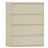 HON 700 Series 42 in. W x 19-1/4 in. D Putty 4-Drawer Lateral File