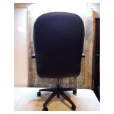 HON Leather 2090 Pillow-Soft Series Black Executive High-Back Swivel/Tilt Chair