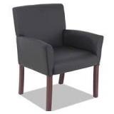 Alera Reception Lounge 600 Series Guest Chair, 19.75 x 19.75 x 18.86, BK/MAH