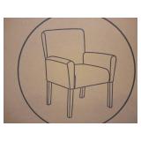 Alera Reception Lounge 600 Series Guest Chair, 19.75 x 19.75 x 18.86, BK/MAH
