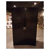 Commercial Storage Cabinet, Black, 78 in H X 48 in W X 24 in D, Assembled