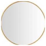 Medium Round Gold Convex Classic Accent Mirror (24 in. Diameter)
