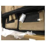 Harvard 31.5 in. Brown Microfiber 4-Seater Tuxedo Sofa with Round Arms by Lifestyle Solutions - open box not used - see pictures